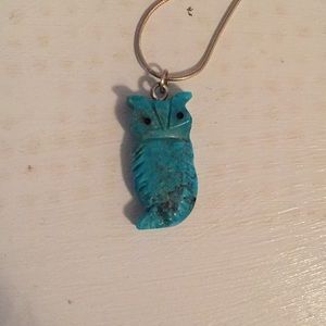Turquoise Owl Pendant
